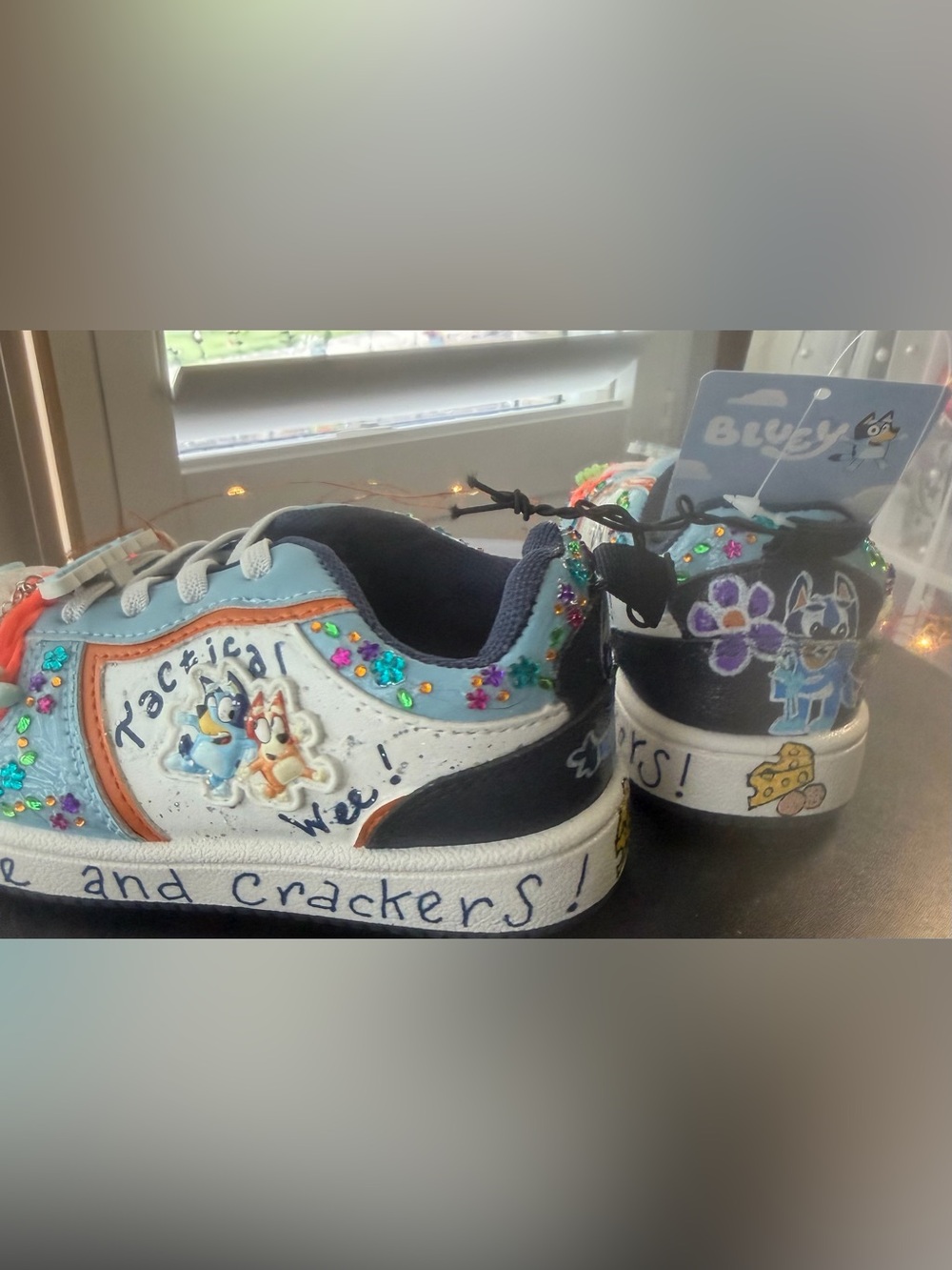 Customized OOAK Low-Top Sneakers in Bluey Theme, toddler 10